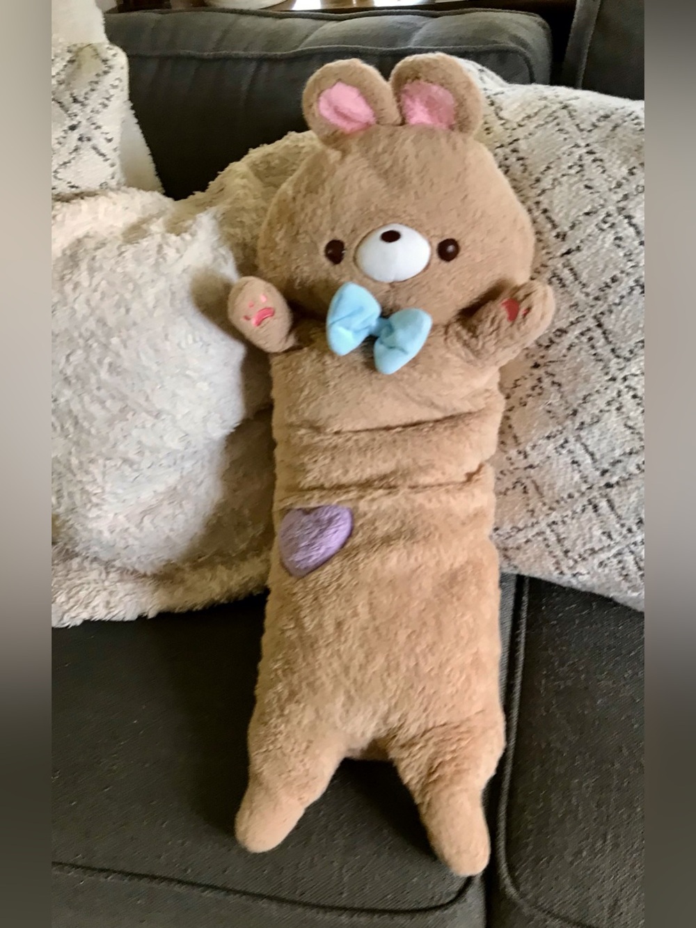 BLIPPO Order YELL Tan Long Bunny Rabbit Pillow Squeeze Me Nyanko Plushie